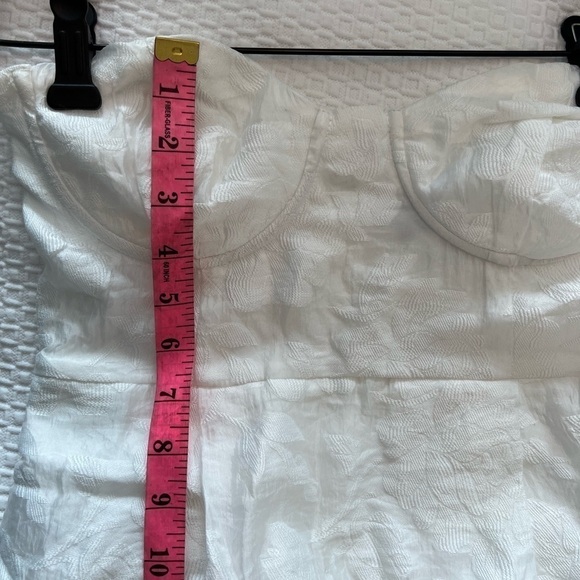 Lulus From this Day White Floral Jacquard Strapless Midi Dress NWT - Picture 14 of 16